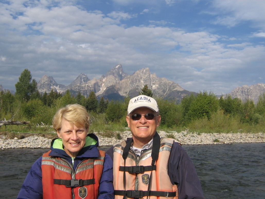 Ray and Beth Hohenberger enjoying the Grand Tetons on a recent visit to Jackson Hole, Wyoming.
