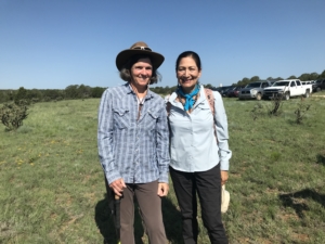 Wilderness Land Trust Vice President and Senior Lands Specialist Aimee Rutledge with U.S. Secretary of the Interior Deb Haaland