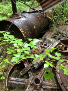 Old mining equipment in the Chuck River Wilderness